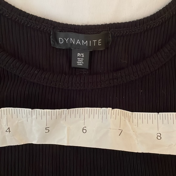 New Black dynamite brand tank top ribbed size small. Stretchy fabric. - Picture 2 of 8